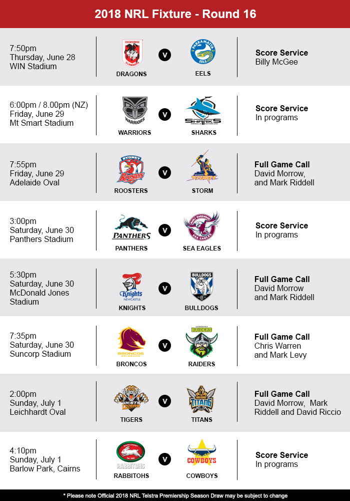 NRl fixtures 2GB