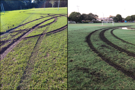 Hoons vandalise local sporting grounds forcing closure