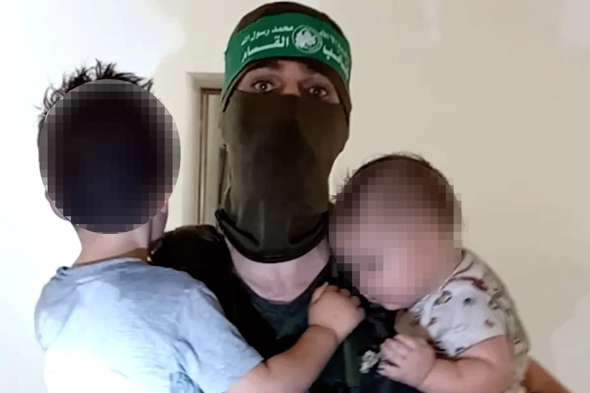 Article image for ‘Profoundly evil’ – Hamas video shows babies held hostage in Gaza