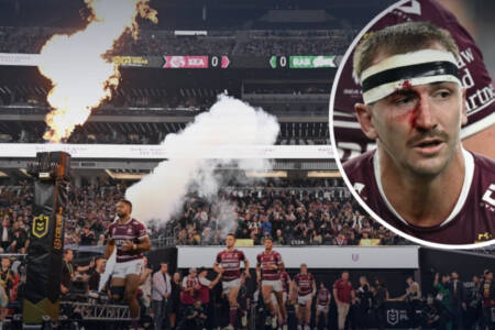 ‘Blood everywhere’ – American sports host reacts to NRL in Vegas