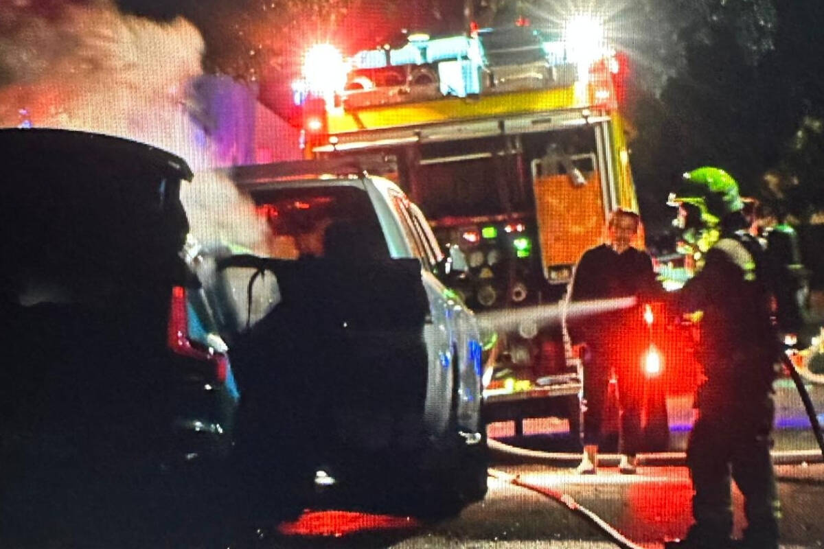 Article image for ‘Burst into flames’ – Electric vehicle catches alight in suburban Sydney