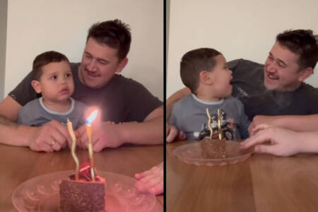 The adorable moment Ray’s grandson confuses his dad’s birthday