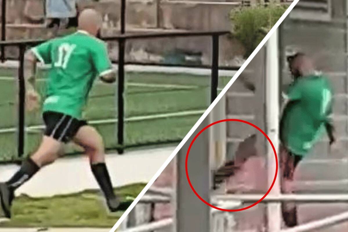 Article image for ‘Call the police’ – Exclusive video of soccer thug chasing referee