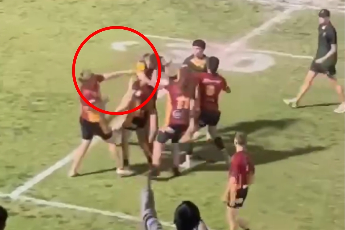 Article image for EXCLUSIVE – Wild brawl at local rugby league match