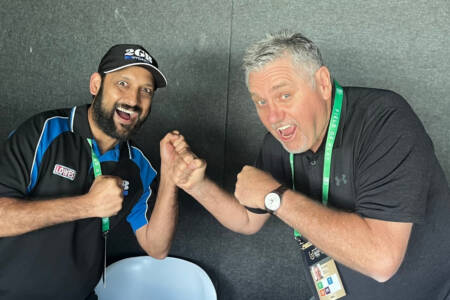 Ray’s behind-the-scenes shenanigans with 2GB favourite Harish!