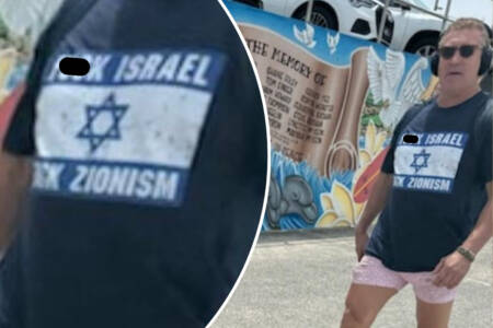 ‘F— Israel’: Offensive shirt in Bondi Beach sparks outrage