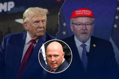 ‘Ordering MAGA hats’: Dutton’s cheeky response to Kevin Rudd’s Trump drama