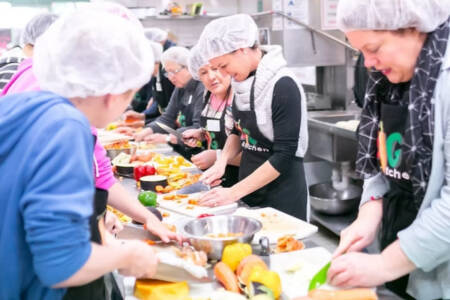 The non-profit community kitchen distributing meals for those struggling