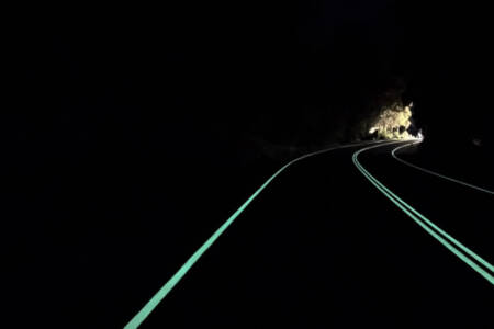 New glow in the dark road markings tested for some of our most dangerous roads